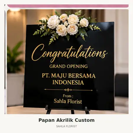 Papan Bunga Akrilik Margadana